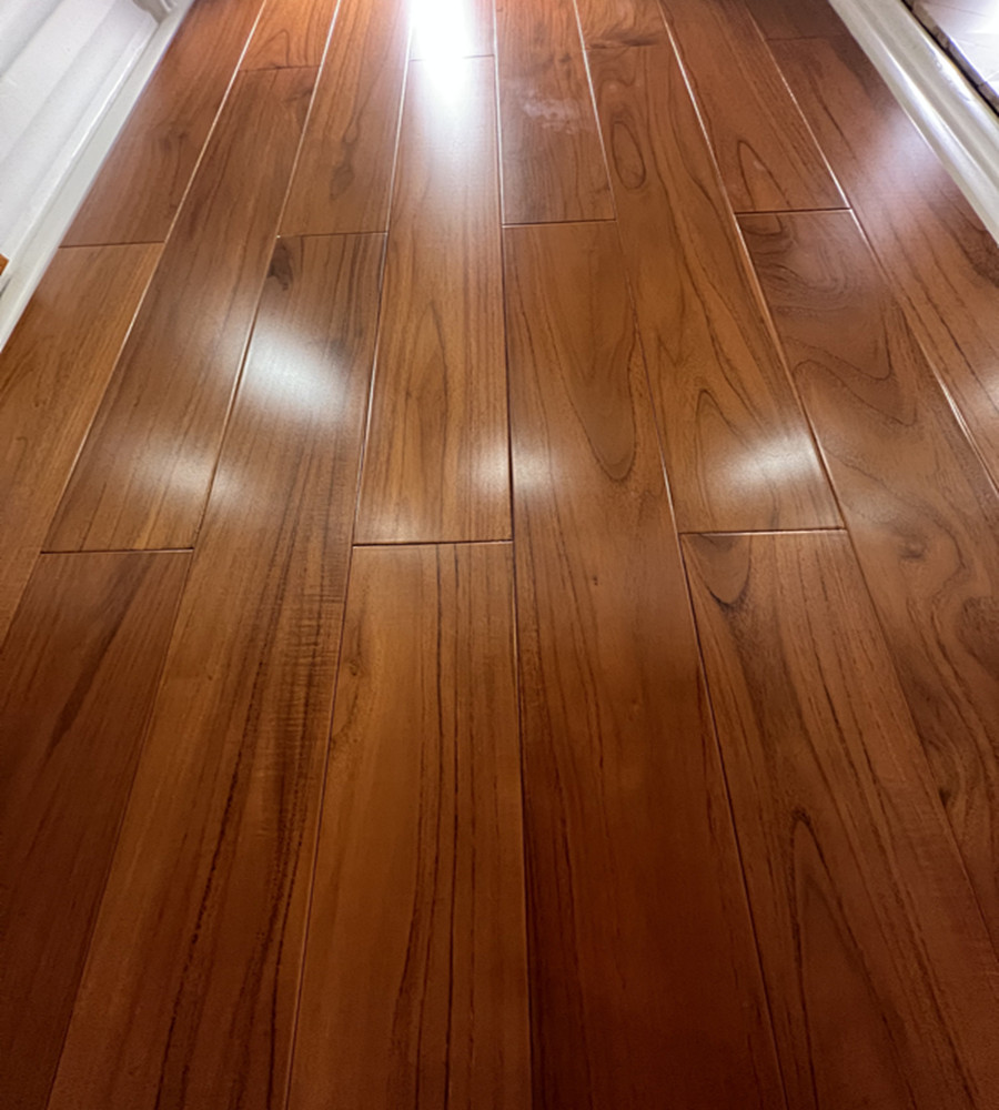 工厂供应纯实木地板正宗印尼柚木高端哑光耐磨锁扣柚木地板