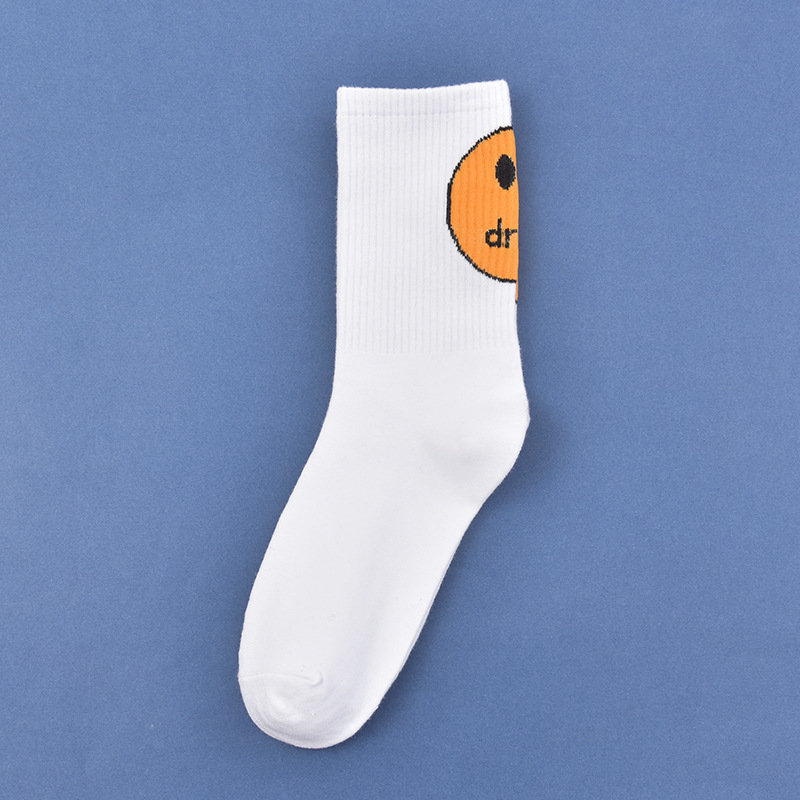 Tube Socks Four Seasons Cotton Socks Trendy Socks Lovers Wild Smiley Sports Casual Basketbal Socks