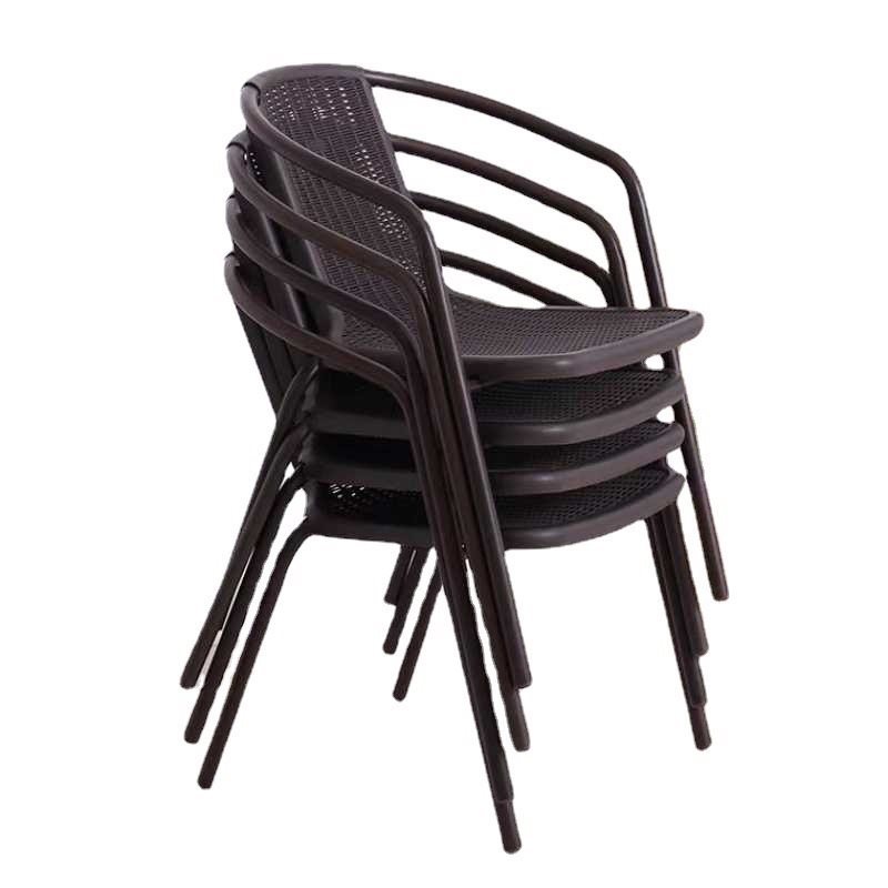 滕椅阳台子单人扶手靠背椅简约家用老人庭院休闲户外藤编椅-阿里巴巴