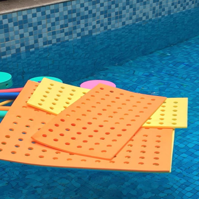 水上浮板浮毯洞洞板亲子教具 亲子游泳水育教具水上彩虹桥教具