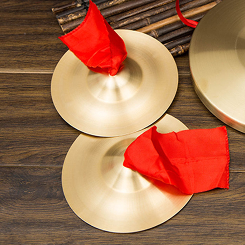 15cm 19cm 24cm亮镲儿童打击乐器民族黄铜镲 铙 钹三句半道具