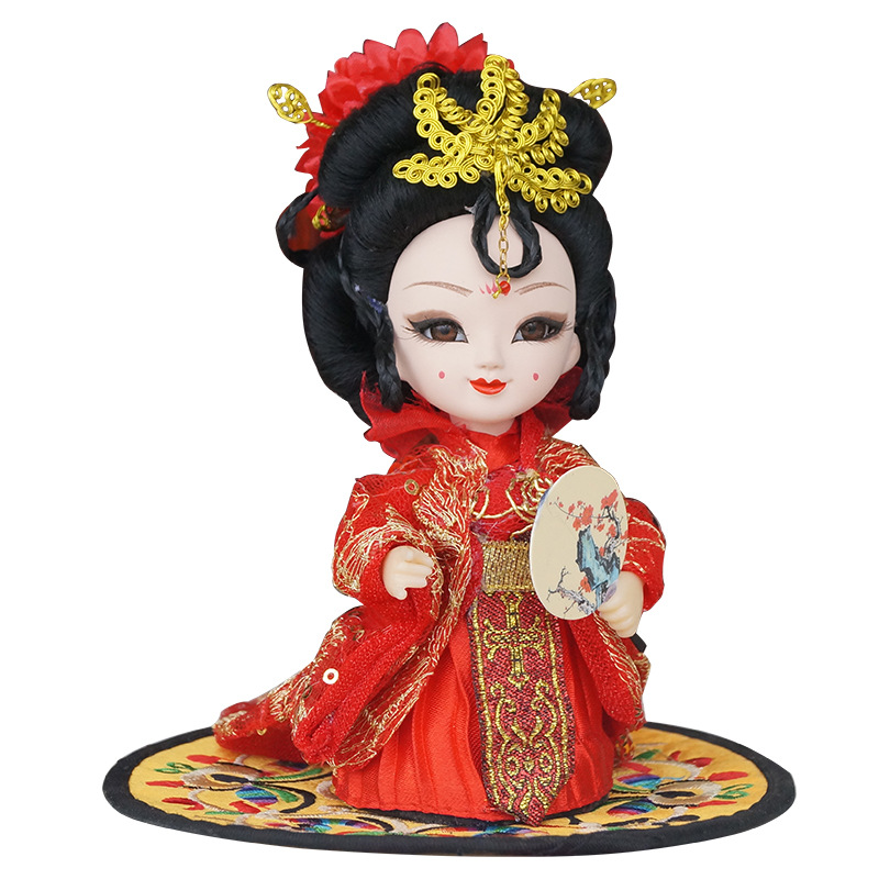 [一件批发]正品唐人坊q版绢人娃娃四大美女玩偶新年礼物国潮礼品