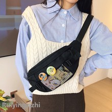 尼龙斜挎包女2024新款休闲单肩包胸包学生运动小包腰包骑行女包包