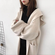 2024年新款韩系毛衣女慵懒风温柔上衣针织开衫长款冬季软糥感外套
