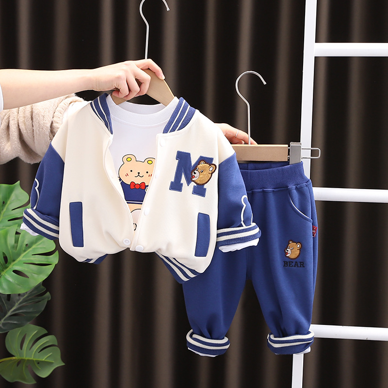 2024 New Baby Coat Spring and Autumn Baby Autumn Clothing Early Spring Top out Boys' Baseball Jacket Girls' Sweater