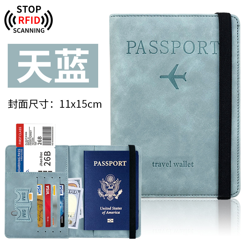 Passport Bag Pu Leather Document Bag Holster Passport Clip