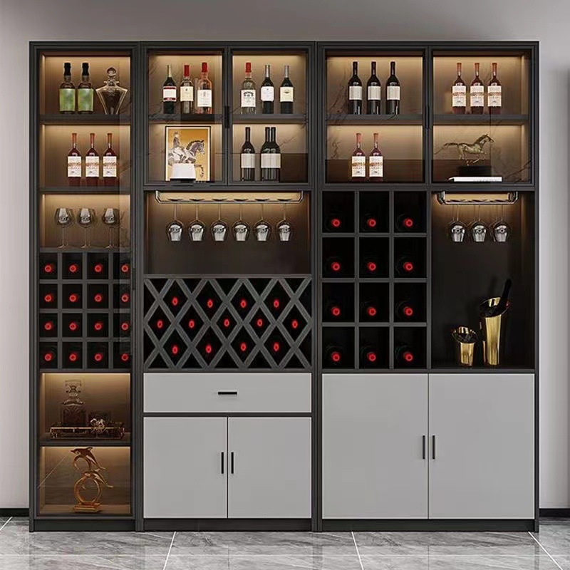 酒柜餐边柜展示柜客厅现代简约玻璃柜边柜轻奢餐厅靠墙储物柜