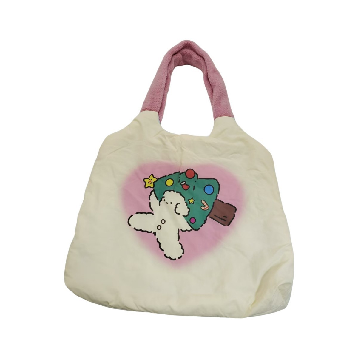 工厂定制韩系充棉女包可爱小狗包包卡通可爱夹棉包包手提单肩包