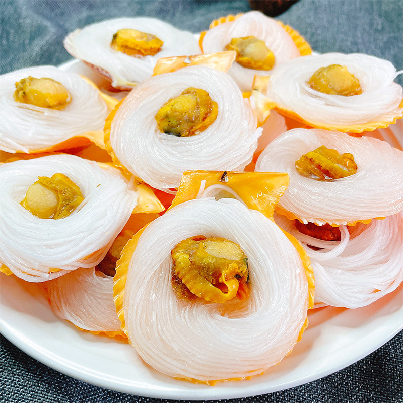 冷冻粉丝大扇贝新鲜元贝蒜蓉半壳黄金贝烧烤食材商用批发200粒/件