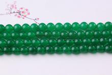 DIY手工水晶首饰串珠手链饰品配件材料 4-14mm绿玉髓散珠子半成品