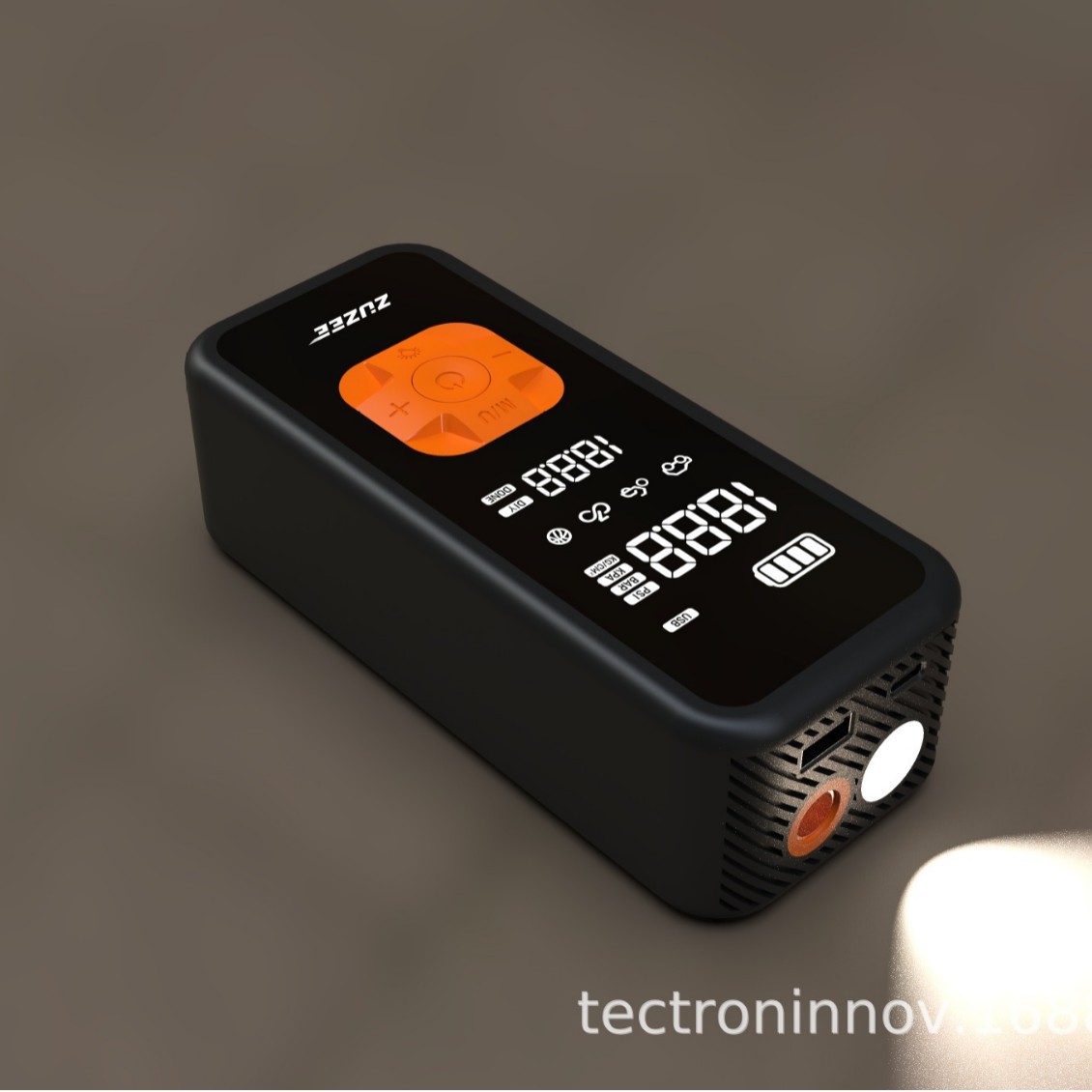 车载无线智能小型便携式汽车充气泵多功能车载打气泵12v加气泵