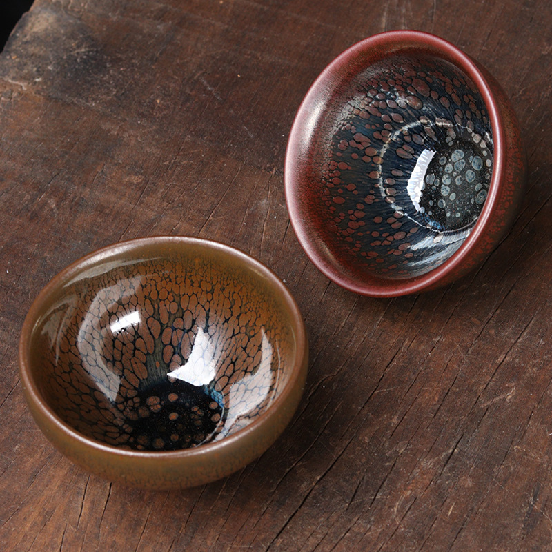 kbq1福建建阳建盏茶杯鹧鸪斑原矿主人品茗杯铁胎束口盏单杯-阿里巴巴