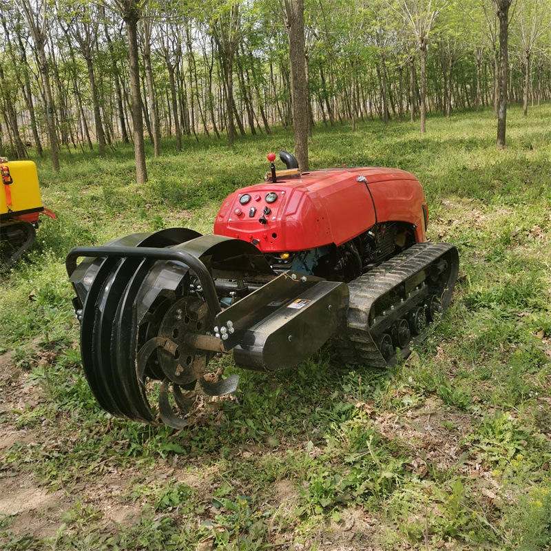 遥控履带开沟机果园智能微耕机自走式田园小型开沟机智能化农机