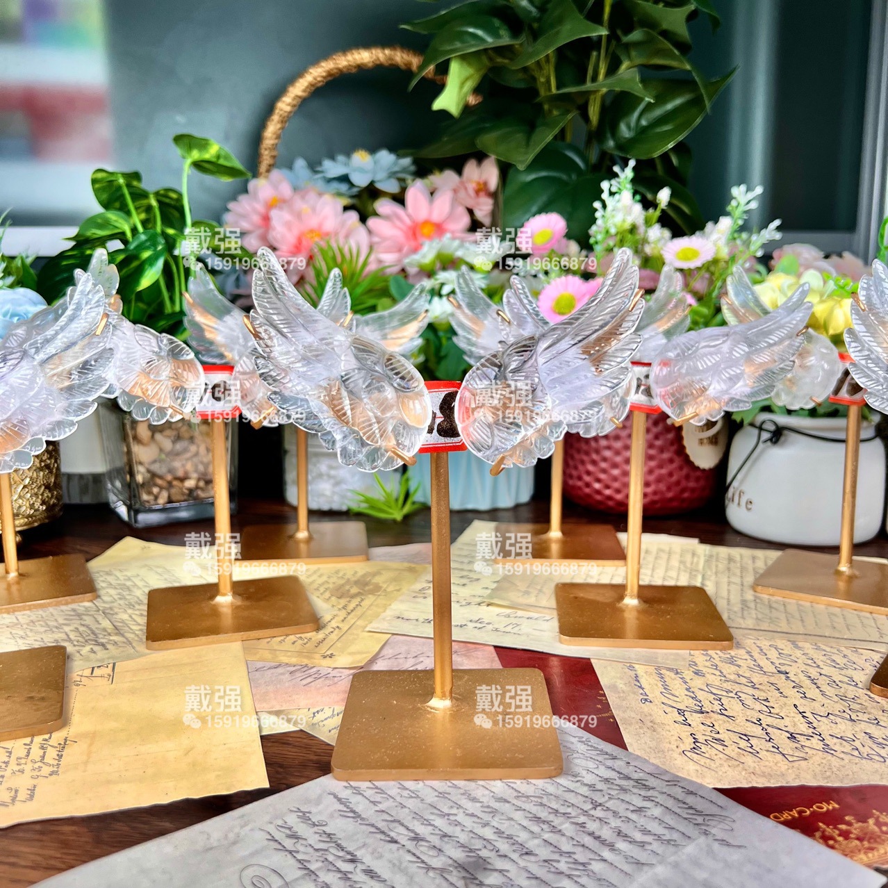 守护天使之翼粉水晶白水晶翅膀瑜-阿里巴巴