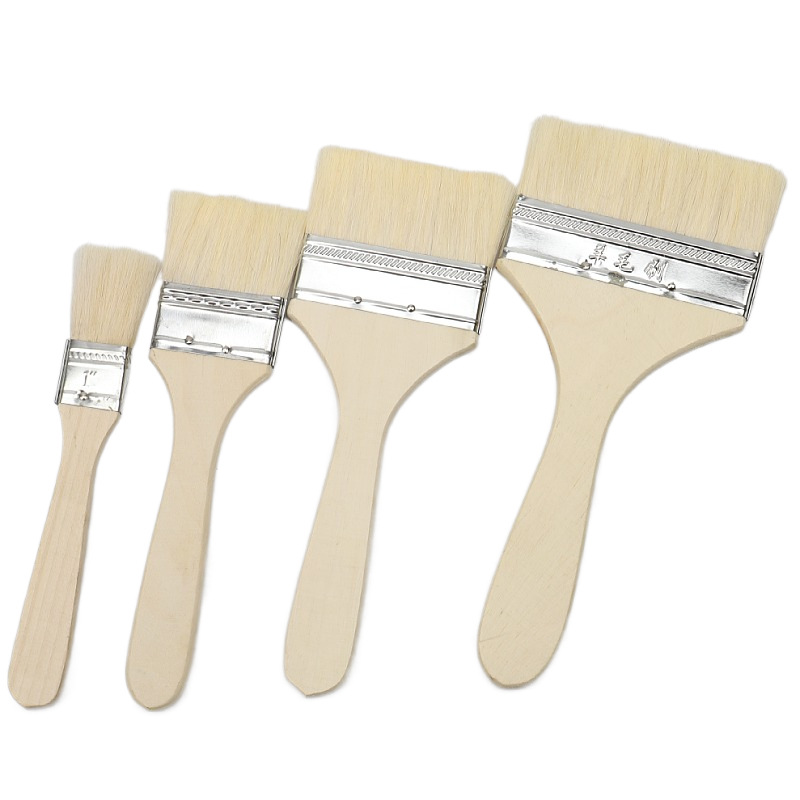 Long Handle Wool Brush Soft Fur Barbecue Brush 1-Inch 5-Inch 8-Inch Water-Based Paint Brushes Factory Wholesale Baking Brushes