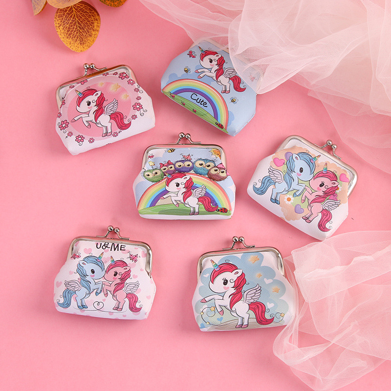 2023 New Cartoon Coin Purse Mini Bag Key Case Unicorn Cartoon Gift Children Coin Shell Bag