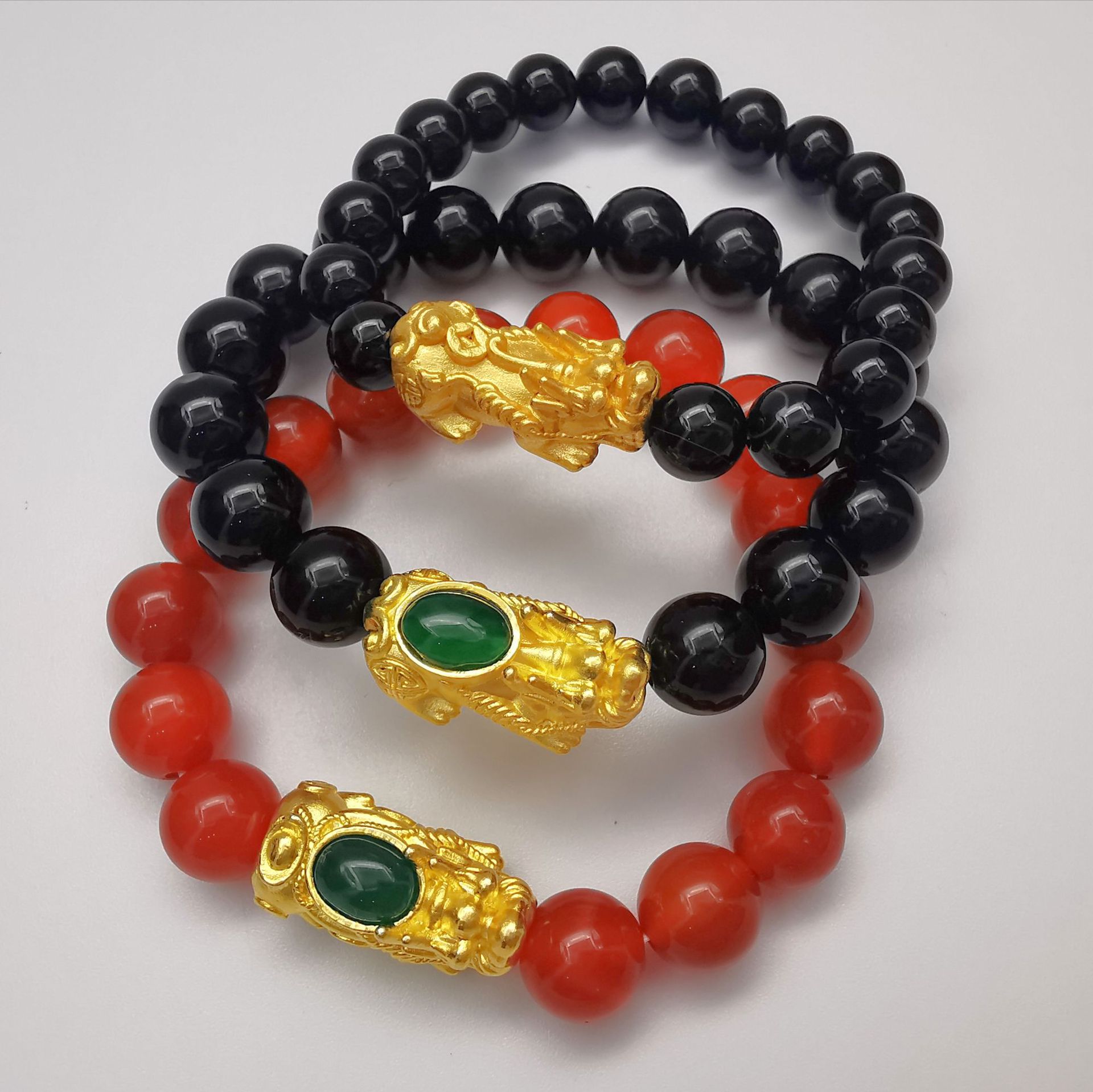 925银天然玛瑙貔貅手串招财转运手链手饰珠宝饰品礼品直播引流