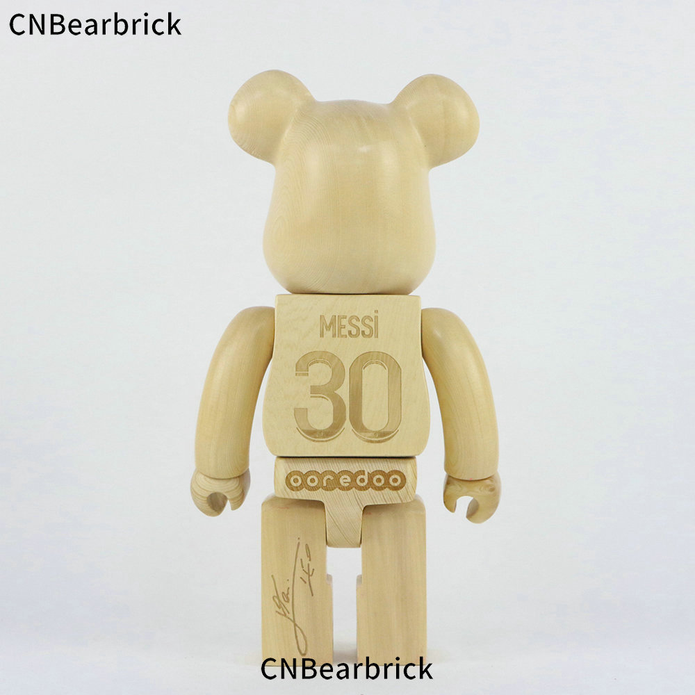 bearbrick科比梅西球衣实木积木熊400%潮玩公仔木头熊玩偶摆件