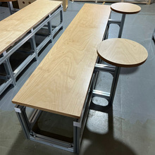 复古铝型材咖啡厅桌椅休闲书吧洽谈奶茶店甜品餐厅凳子桌子组合
