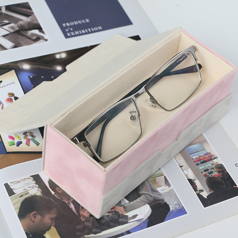 New Fashion Optical Double Layer Myopia Glasses Case Glasses Handmade Portable Women's Glasses Case Ornament Storage Box Wholesale