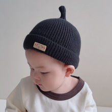 新生婴儿儿帽子秋冬款小宝宝毛线帽0一3月男女宝针织帽冬季婴幼儿
