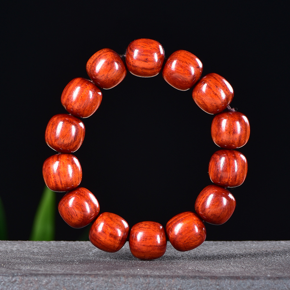 天然老料小叶紫檀老型珠精品手串男款檀木珠子手链盘玩佛珠批发