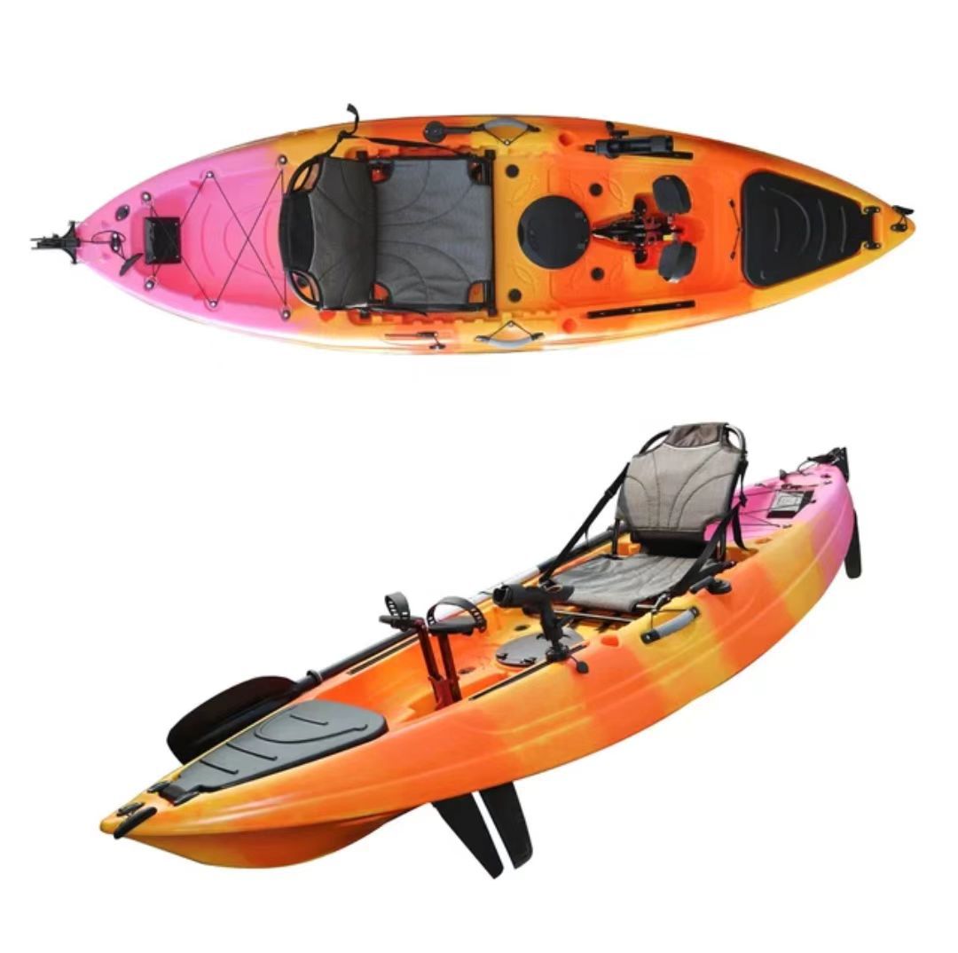 沸鼎源头工厂单人企鹅脚踏卡亚克路亚艇皮划艇钓鱼艇进口救生艇