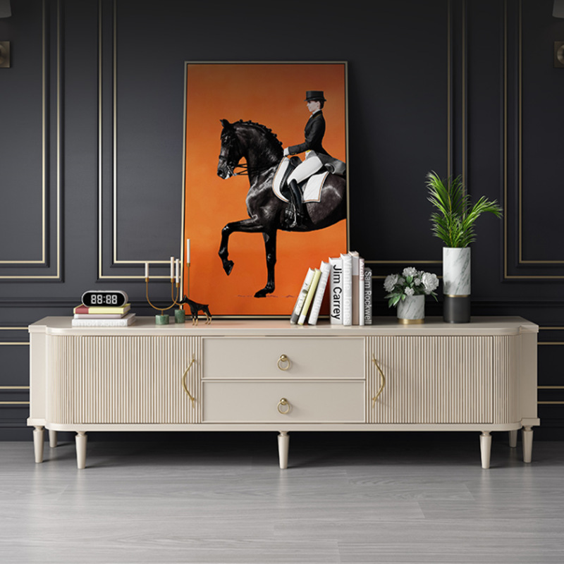 新美式轻奢电视柜茶几组合后现代简约客厅美克小户型卧室视听柜