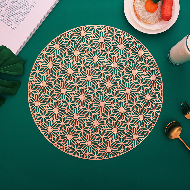 Insulation Mat Household Table Mat Hollow Scald Preventing Met High Temperature Resistance Western-Style Placemat Cup Mat Bowl Mat Anti-Scald Placemat