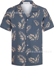 亚马逊TEMU 速卖通热销男士3D数码印花休闲衬衫跨境外贸男士衬衫