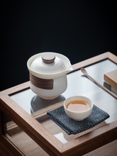 羊脂玉手抓壶单壶防烫白瓷盖碗茶杯单个高档陶瓷泡茶家用功夫茶具