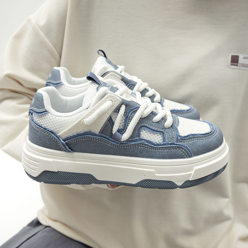 春季板鞋ins潮百搭小众休闲运动鞋子透气厚底女鞋时尚小白鞋代发