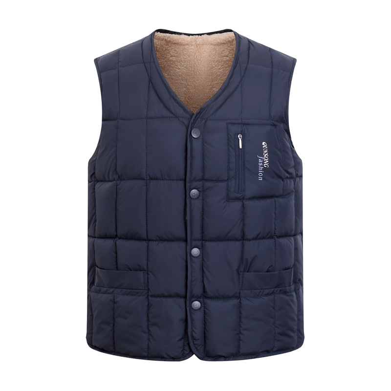 中老年羽绒马甲男士短款秋冬季老人羽绒背心爸爸加厚保暖坎肩马甲