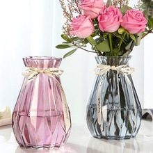 花瓶玻璃透明水养客厅摆件鲜花插花瓶简约富贵竹干花工厂一件批发