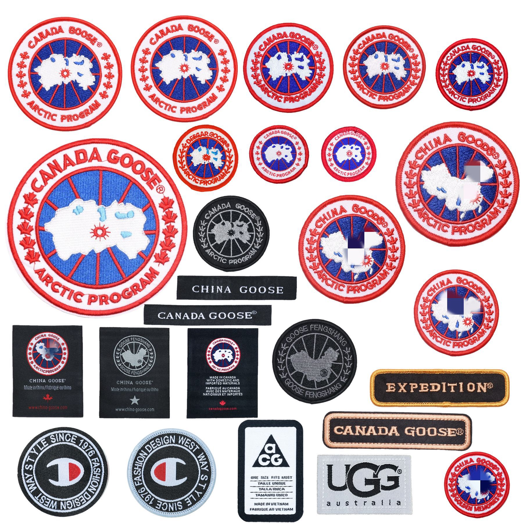 依朵绣花章羽绒服圆形徽章绣花标衣服装饰刺绣布贴锁边无背胶潮牌