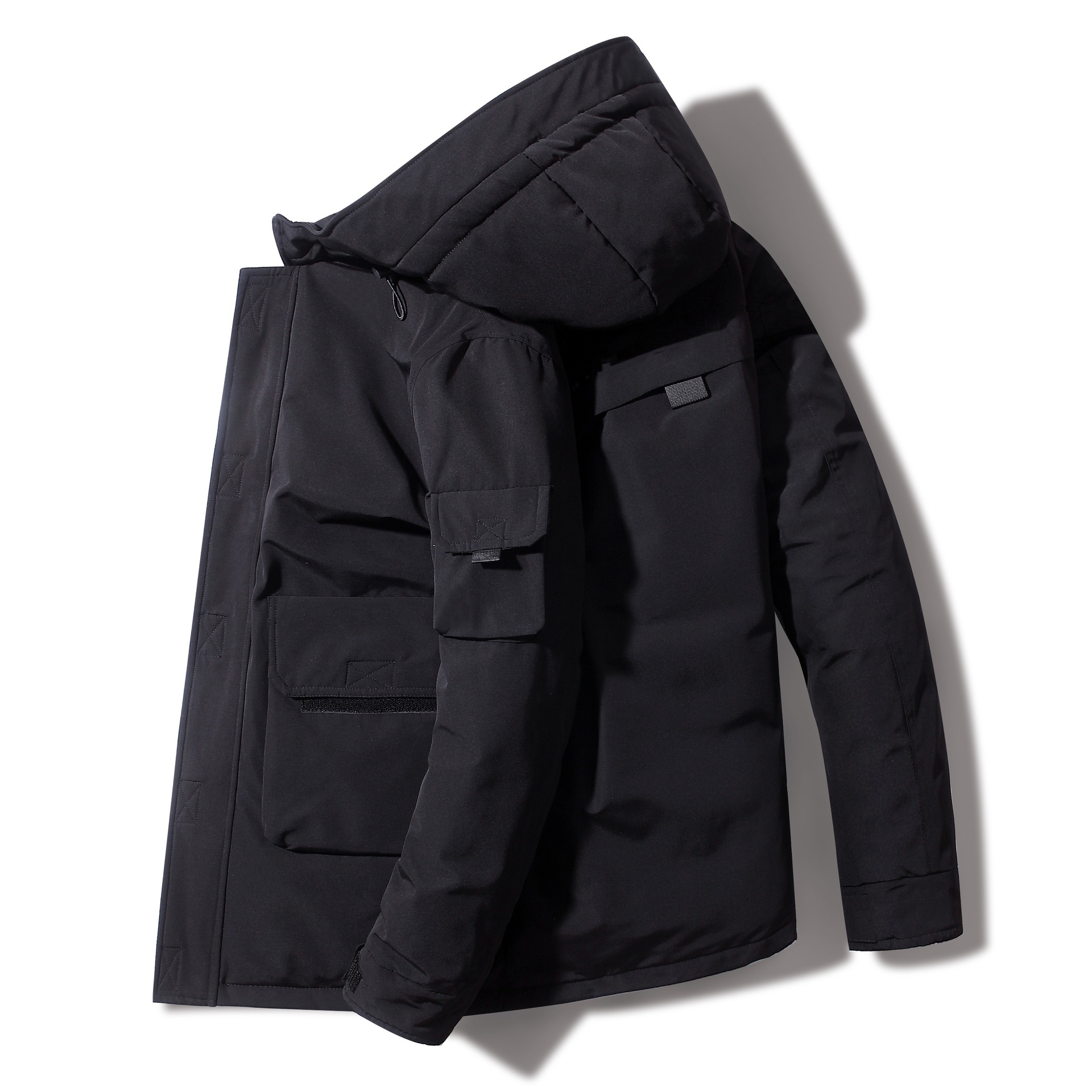 【样品清仓】反季羽绒服男中长款工装户外连帽冬季加厚男士外套潮