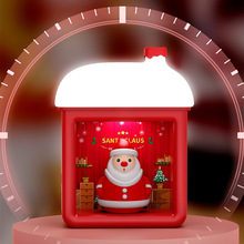 雪屋小夜灯3D立体公仔手办氛围灯卡通摆件感应硅胶灯圣诞
