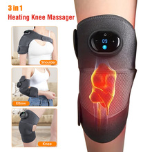 跨境电热护膝按摩器液晶款usb家用多功能肩部手肘热敷无线理疗仪