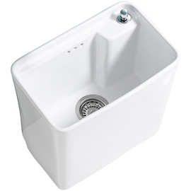 30cm超窄小户型迷你小号洗拖把池卫生间陶瓷墩布池涮拖布池宽30cm