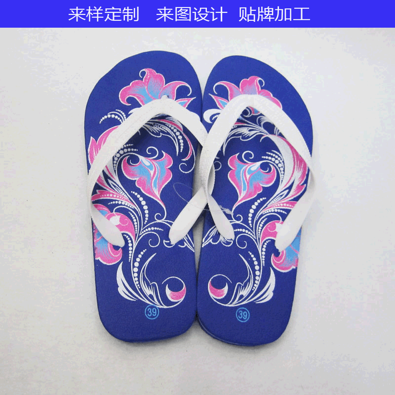 cross-border custom african foreign trade beach slippers flip flops flip-flops customizable logo pattern export slippers