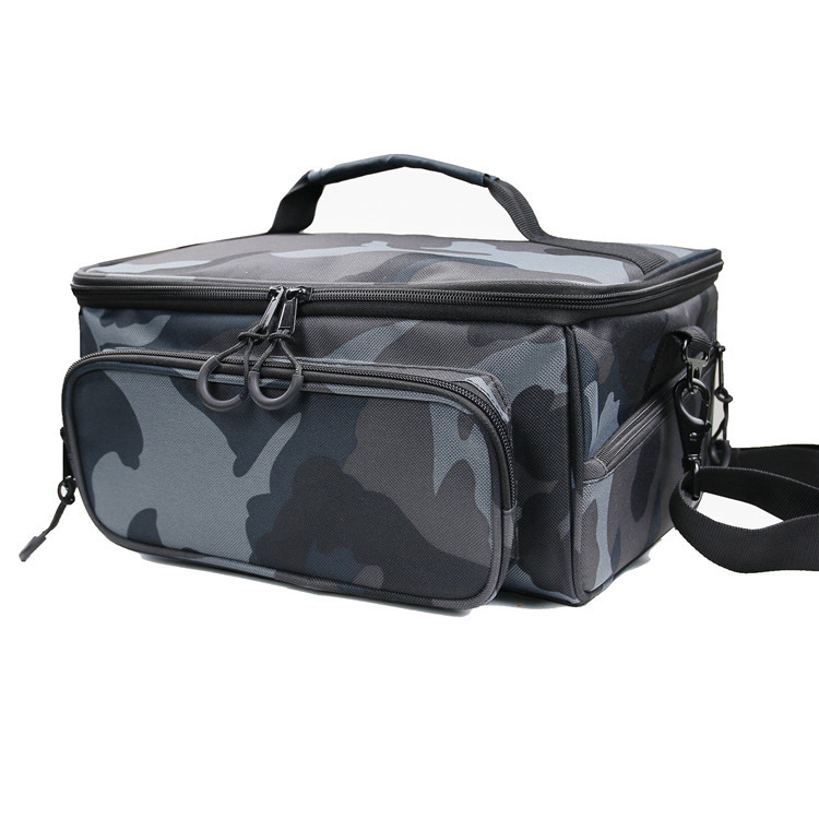 Cross-Border One Piece Dropshipping Outdoor Camouflage Fishing Bag Multi-Pocket Camping Fishing Bag One-Shoulder Camping Fishing Bait Package