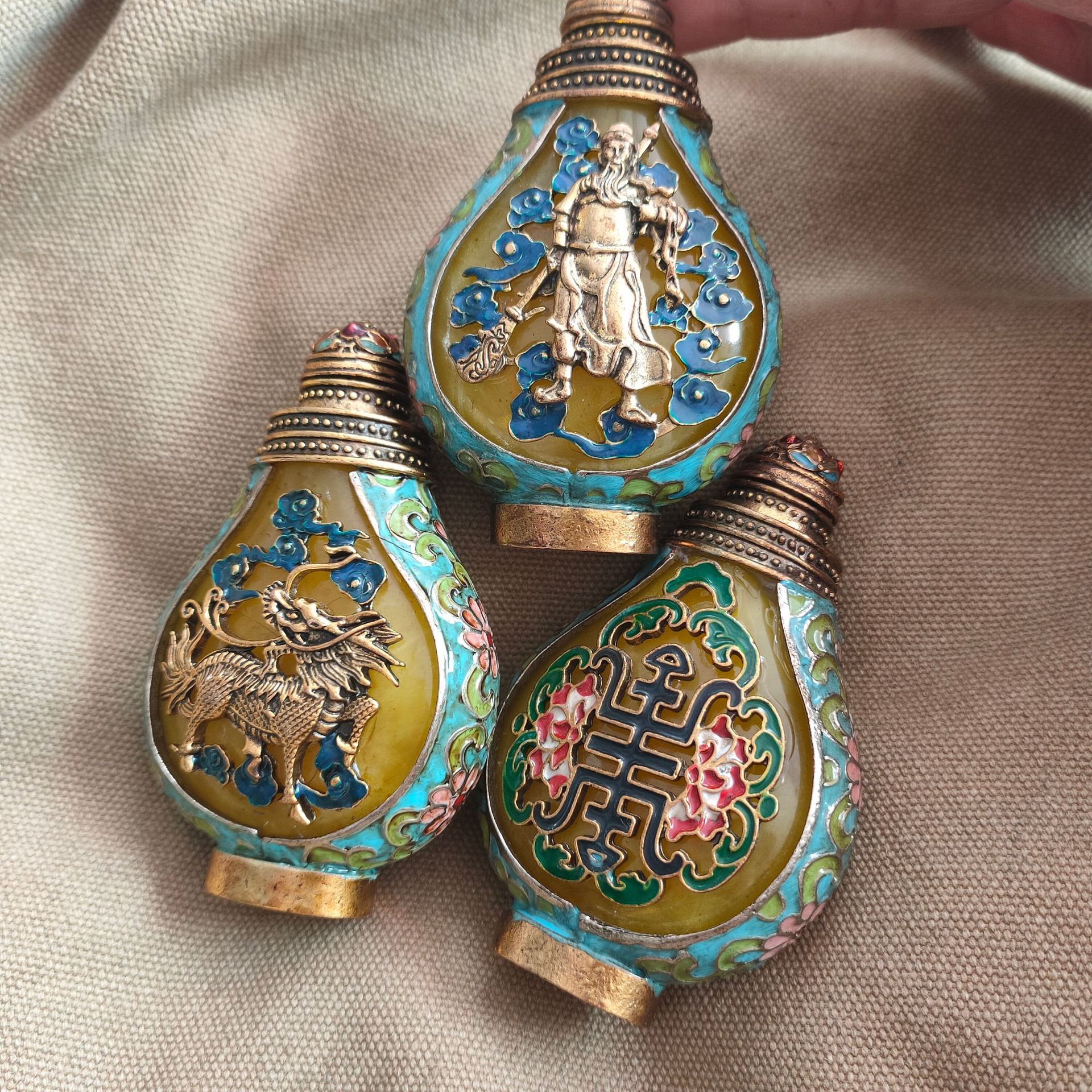 古玩杂项仿古工艺品景泰蓝鼻烟壶合金摆件-阿里巴巴