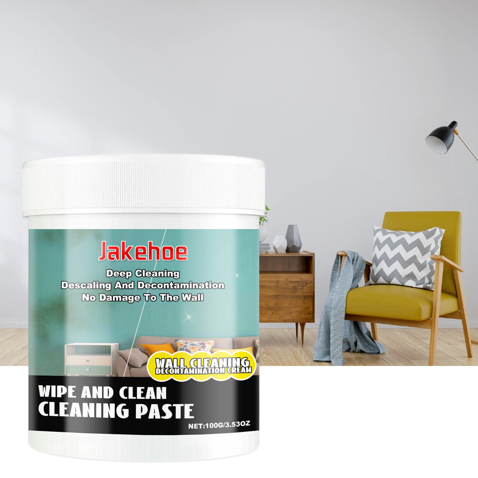 jakehoe 乳胶漆墙面去污膏 家居白色墙壁涂鸦绘画霉污渍遮盖翻新