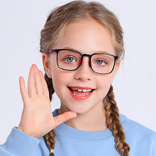 2022新款防蓝光儿童镜平光大款式方形软TR90眼镜厂家批发跨镜5288