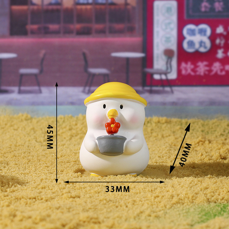 Cute Cute Little Chicken Resin Cartoon Doll Office Computer Desktop Decoration Car Interior Decoration Gift