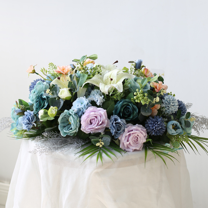 仿真桌花摆件公司前台会议室装饰花婚礼宴会花卉酒店餐桌花艺插花