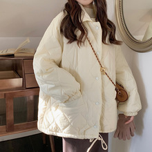 毛外套女加绒加厚棉衣女款2023新款秋冬季韩系设计感小众棉服