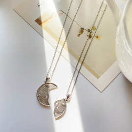 欧美个性纽扣情书两半扣子情侣款项链陈立农马嘉祺杨洋阿云嘎同款