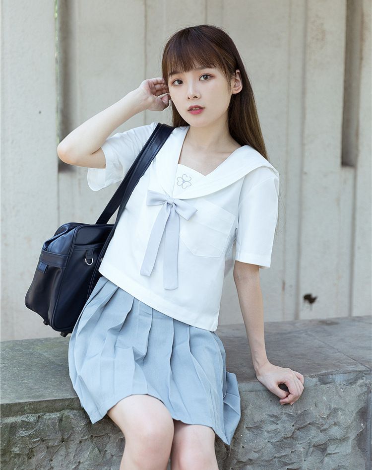 日系夏季jk制服短裙三叶草正版水手服女学生装学院风班服套装