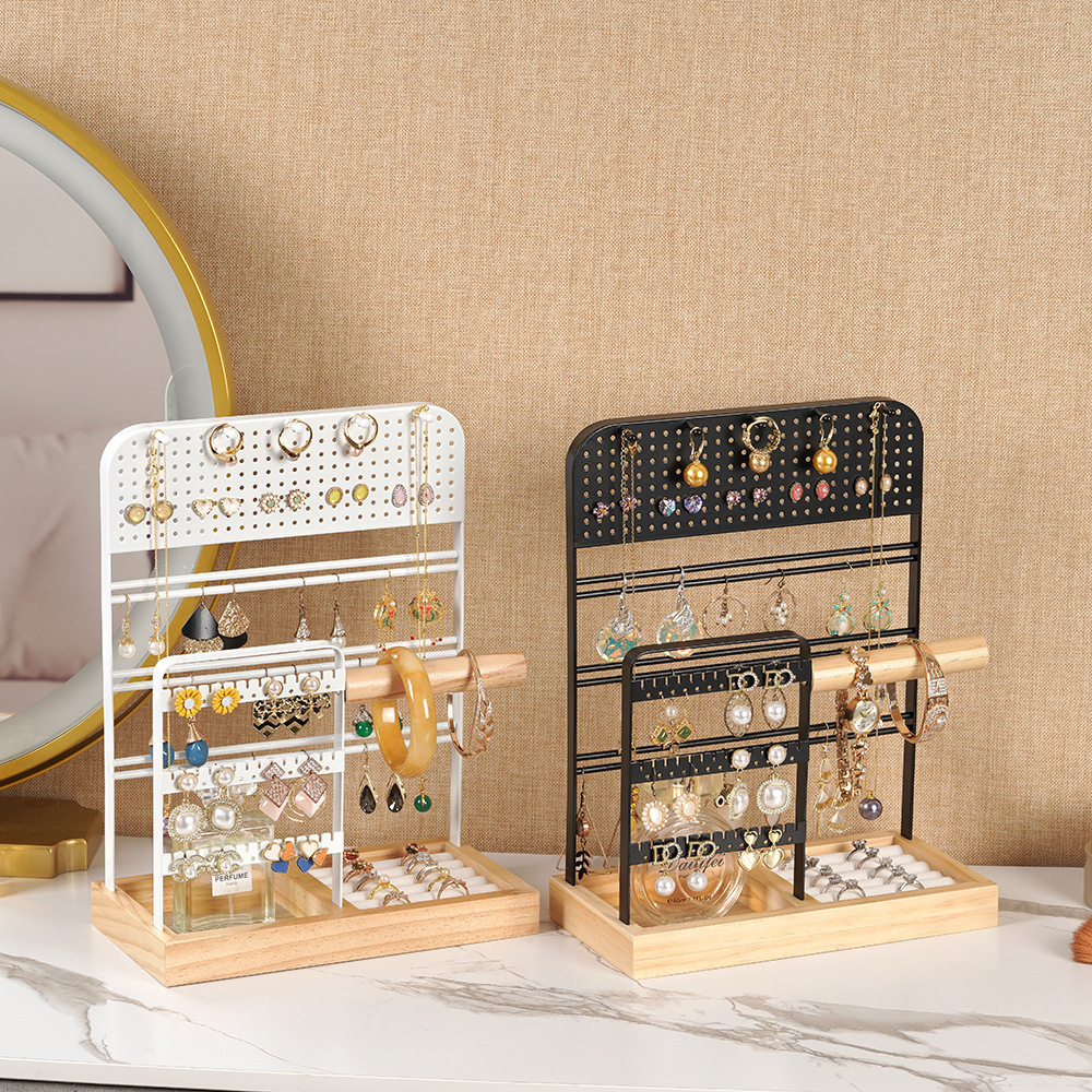 2024新款首饰架耳环耳钉收纳置物项链挂饰化妆品戒指收纳盒现货